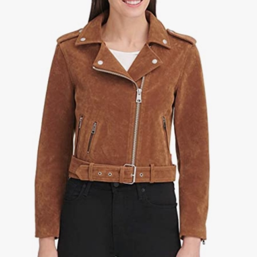 Levi's Women's Faux Leather Belted Motorcycle Jacket